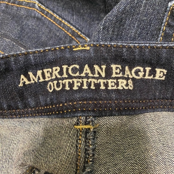 American Eagle Outfitters Kick Bootcut Medium Dark Wash Jeans Y2K Stretch Size 8 - Picture 6 of 9